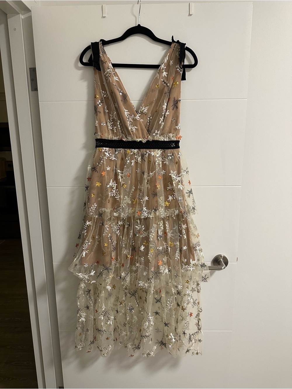 Self-Portrait Star Mesh Midi Dress - Picture 8 of 8